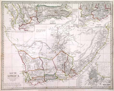South Africa Map Of South Africa With Inset Maps Of Capetown The