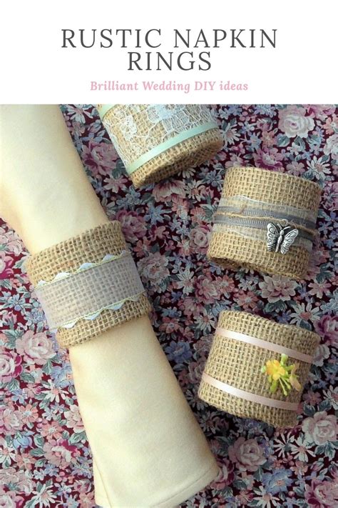 Best website for diy projects, crafts, recipes, gift ideas, tutorials and more! DIY Hessian Napkin Rings ~ KISS THE BRIDE MAGAZINE in 2020 ...