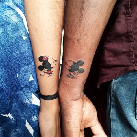 80 Disney Couple Tattoos That Prove Fairy Tales Are Real Mickey