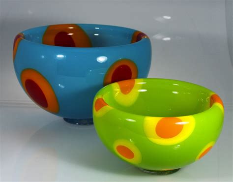 double dot bubble bowl by cristy aloysi and scott graham art glass bowl artful home
