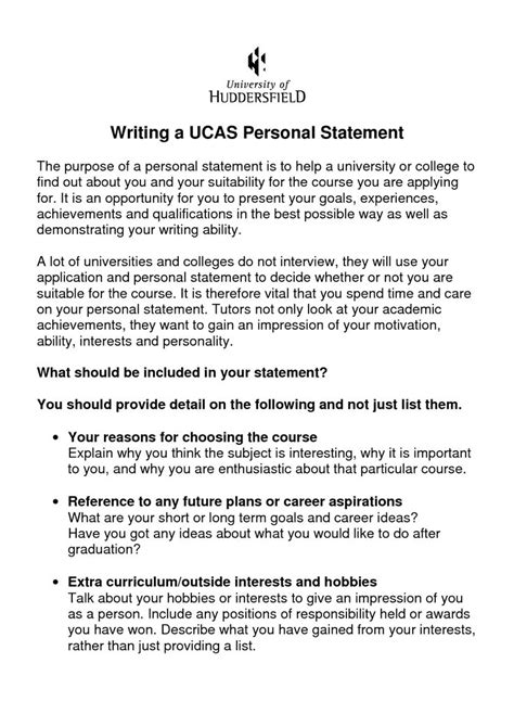 How To Write A Personal Statement For College Ucas