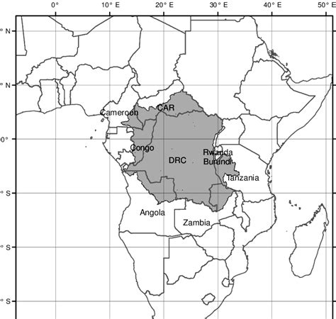 Map Of The Congo River Basin Showing Political Boundaries Download