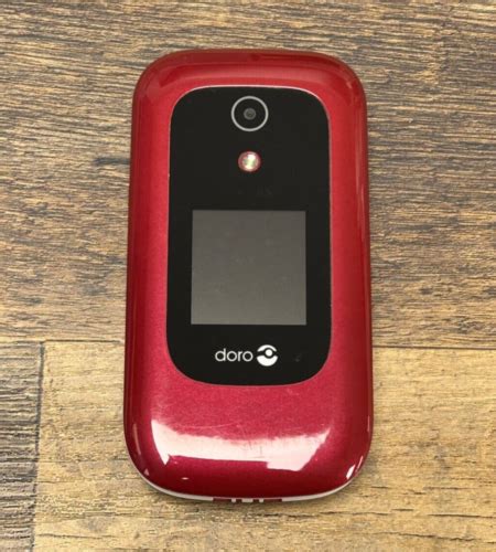 Doro 7050 Dfc 0180 512mb Red Consumer Cellular 4g Flip Phone