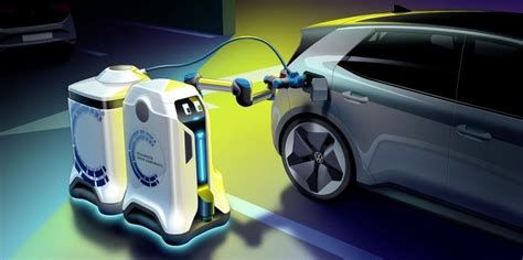 Volkswagen Cria Robô Autônomo E Compacto Para Carregar Carros Elétricos