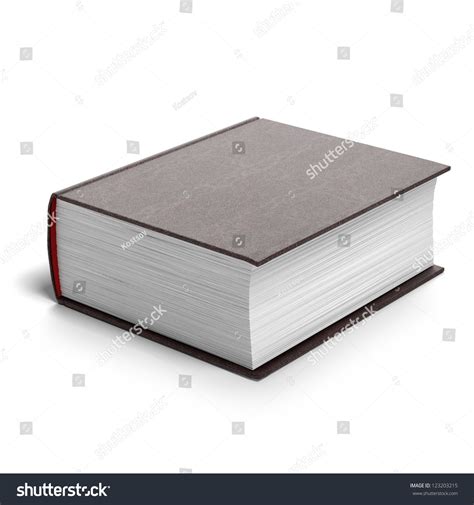Thick Red Book Isolated On White Stock Illustration 123203215
