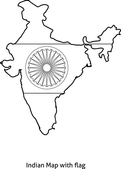 India Coloring Page Flag Coloring Pages Independence Day Drawing