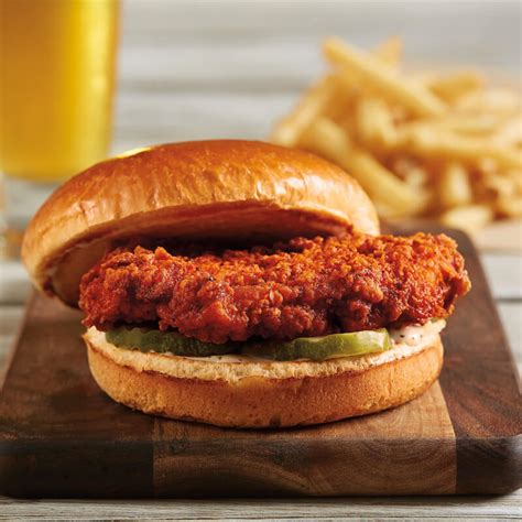 Cover and refrigerate for 2 to 4 hours. Nashville Hot Chicken Sandwich | BJ's Restaurant & Brewhouse | Menu | BJ's Restaurants and Brewhouse