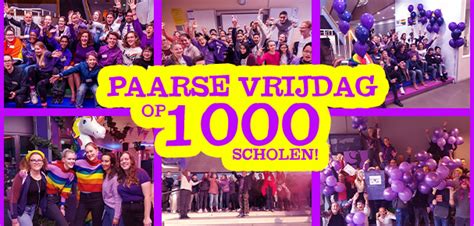 Daarom dragen leraren en leerlingen paarse kleren of sieraden. 10 jaar Paarse Vrijdag - 1000 scholen - COC Nederland COC ...