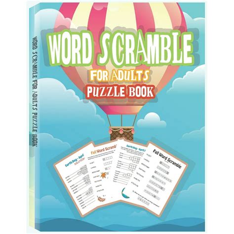 Word Scramble Puzzle Book For Adults Large Print Word Puzzles For