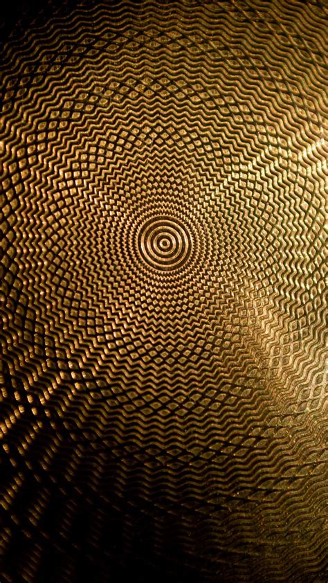 Download Wallpaper 938x1668 Pattern Circles Surface Gold Texture