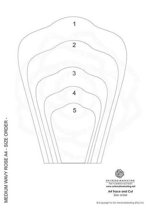 Best 12 Large Wavy Rose 36 Diy Template Digital Download Pdf Print