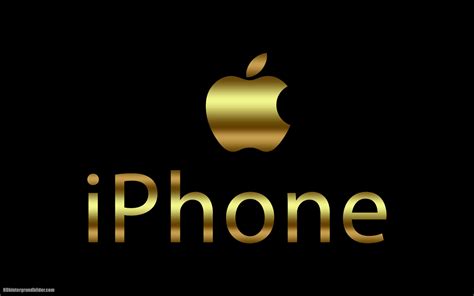 Gold Apple Logo Wallpaper