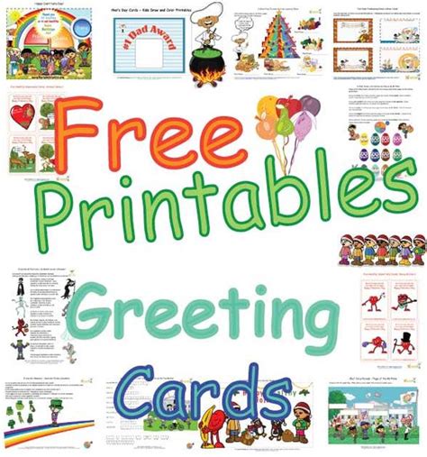Free Printable Cards For Kids Cute Printable Kids Greeting Card Making
