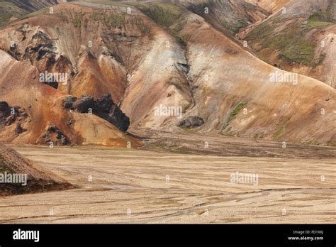 Icelandic Landscape With Rhyolite Formations Stock Photo Alamy