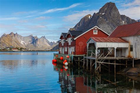 Reine Fishing Village On Lofoten Islands Nordland Norway Stock Image