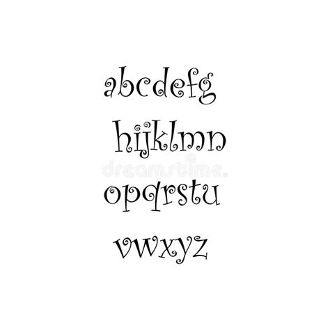 Modern Alphabet Brush Calligraphy Handwritten Ink Letteringenglish