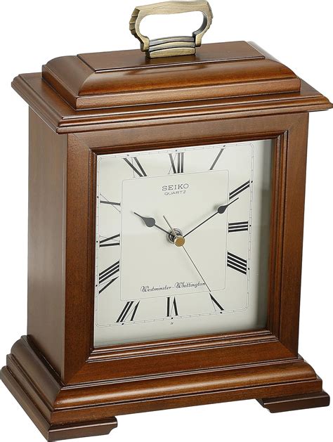 Seiko 12 Cherry Finish Solid Wood Case Metal Handle With Chime Mantel