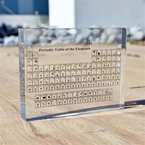 Periodic Table With Real Elements Display Chemistry Lovers Etsy Denmark