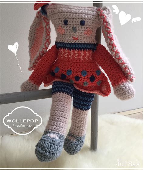Knuffel Wollepop Handmade By Juf Sas Met Gratis Haakpatroon