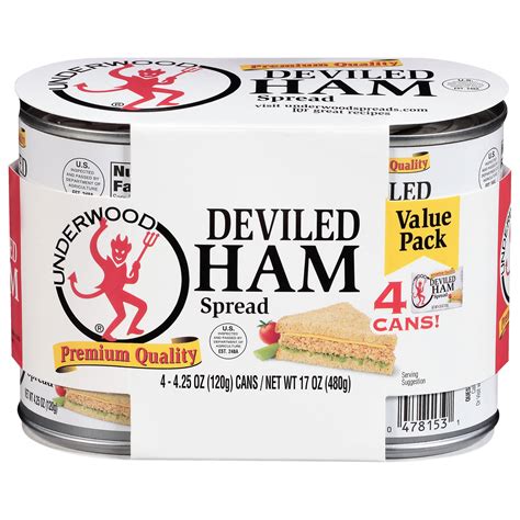 Underwood Deviled Ham Spread 425 Oz 4 Count