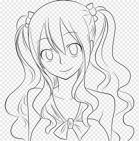 Line Art Drawing Anime Coloring Book Female Line Art White Face