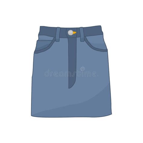 Denim Skirt Fashion Style Item Illustration Stock Vector Illustration
