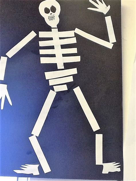 Paper Skeleton Paper Art Halloween Crafts Black Paper