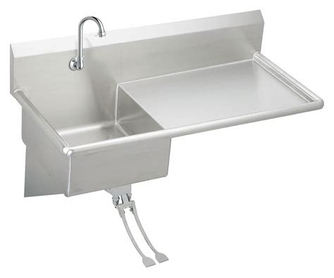 Elkay Wall Mount Utility Sink 1 Bowl Stainless Steel 49 12l X 24w