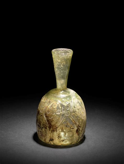 Bonhams A Free Blown Glass Bottle Persia 11th 12th Century