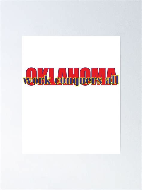 State Of Oklahoma Motto Of Oklahoma Poster By Oleo79 Redbubble