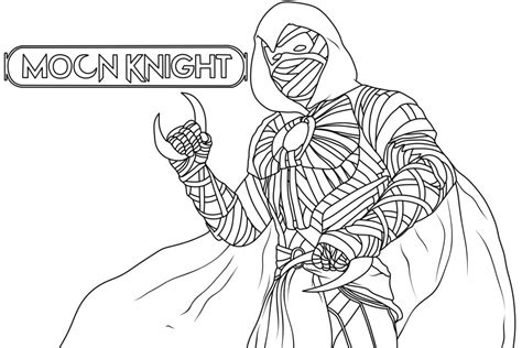 Cool Moon Knight Coloring Page Free Printable Coloring Pages For Kids