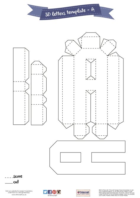 Cut Out Printable 3d Alphabet Letters Template Alphabet Blocks For 3d