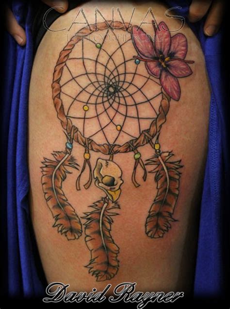 Dream Catcher Tattoo Placement Hipthigh Sunflower Tattoo Thigh