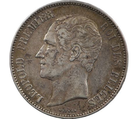 Pièces Belgique 5 Francs Leopold Premier 1865