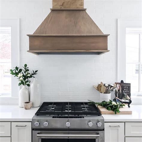 Venthood serves an important purpose in the kitchen farmhouse vent hood ryobi nation projects Rustic wood vent hood in kitchen | Modern farmhouse kitchens