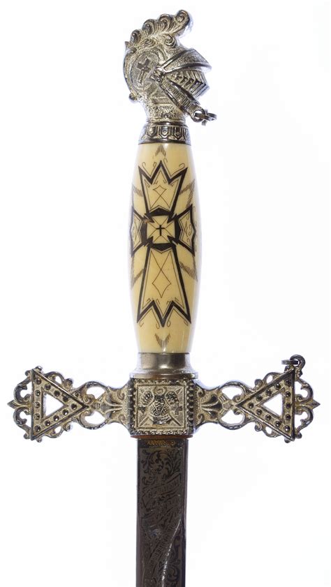 Knights Of Columbus Sword With Scabbard And Leather
