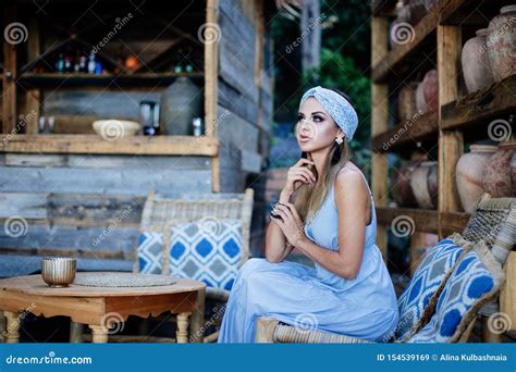 Portrait Of Beautiful Sensual Woman With Turban Stock Image Image Of Caucasian Fresh