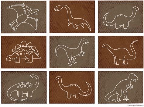 How To Draw A Dinosaur For Kids Draw Spaces