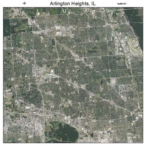 Aerial Photography Map Of Arlington Heights Il Illinois
