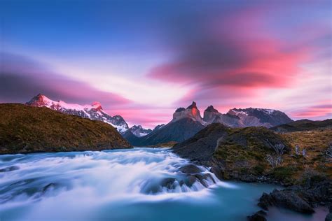 Photography Nature Landscape Morning Sunlight River Mountains