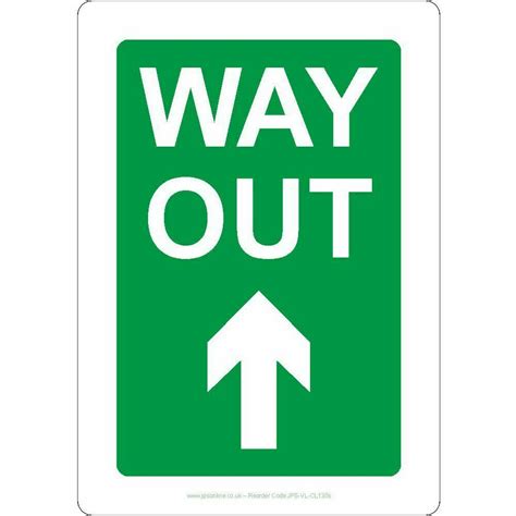 Way Out Sign Jps Online