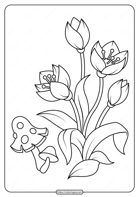 Dragonfly coloring page yahoo image search results zentangle. Free Printable Flowers Pdf Coloring Pages 05