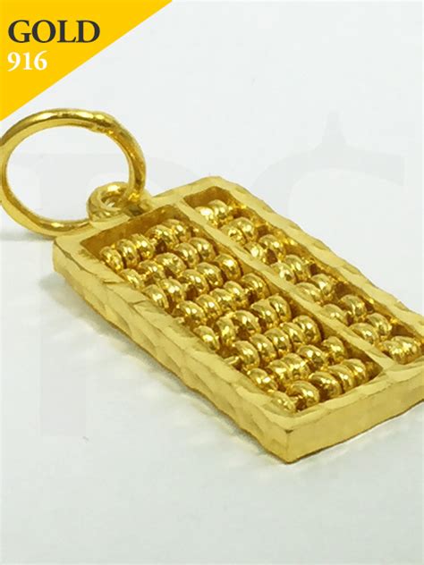 Jewellery & accessories > diamond showing 16 products. Abacus Pendant 916 Gold 4.55 gram | Buy Silver Malaysia