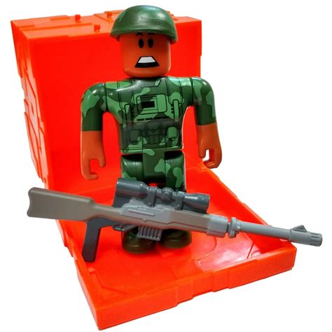 Roblox Series 6 Dino Hunter Soldier Mini Figure With Orange Cube And