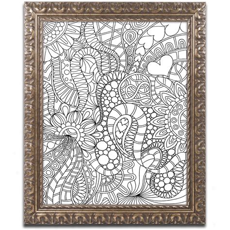 trademark fine art mixed coloring book 62 canvas art by kathy g