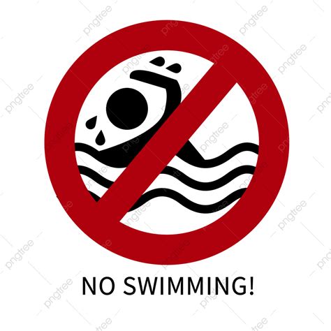 Black Vector No Swimming Sign No Swimming Sign Black Vector Png