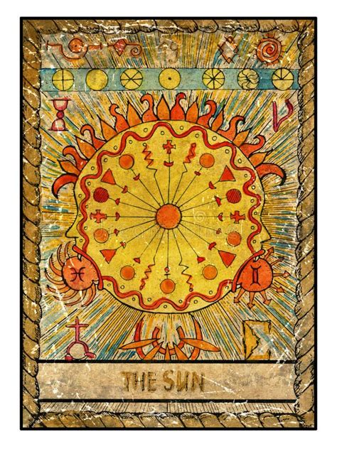 The Sun Tarot Card The Sun Tarot Vintage Tarot The Sun Tarot Card