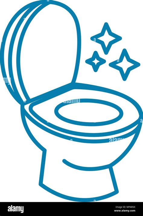 Toilet Hygiene Linear Icon Concept Toilet Hygiene Line Vector Sign