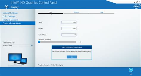 Custom Resolution Intel Community