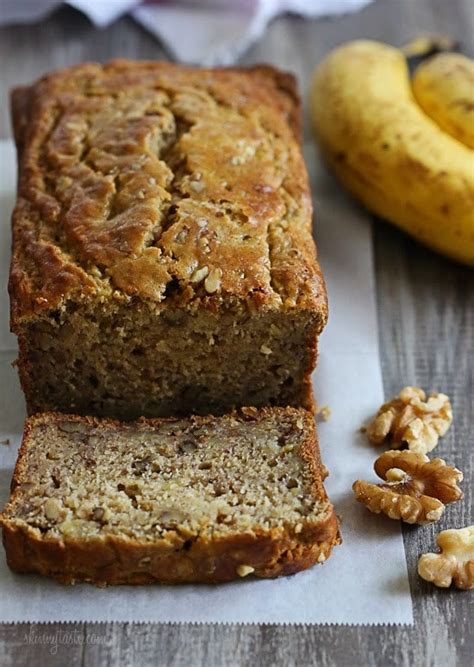 Learn how to make the best banana nut bread there is! Gluten-Free Lightened Up Banana Nut Bread - Skinnytaste